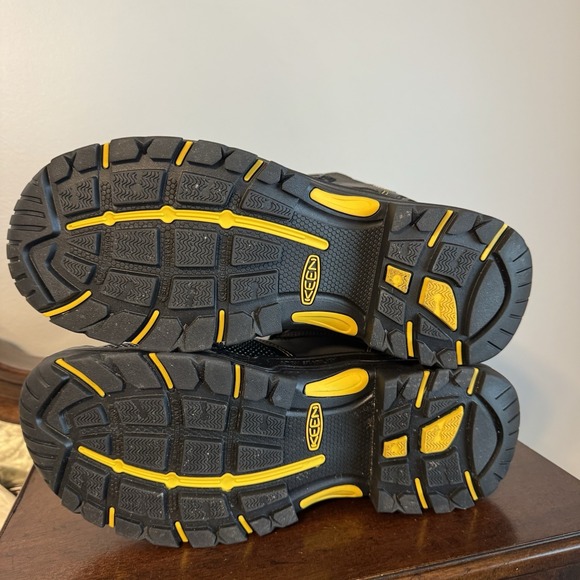 Size 13D KEEN Logandale WP Mens Black Steel Toe Waterproof Work Boots - Picture 14 of 15